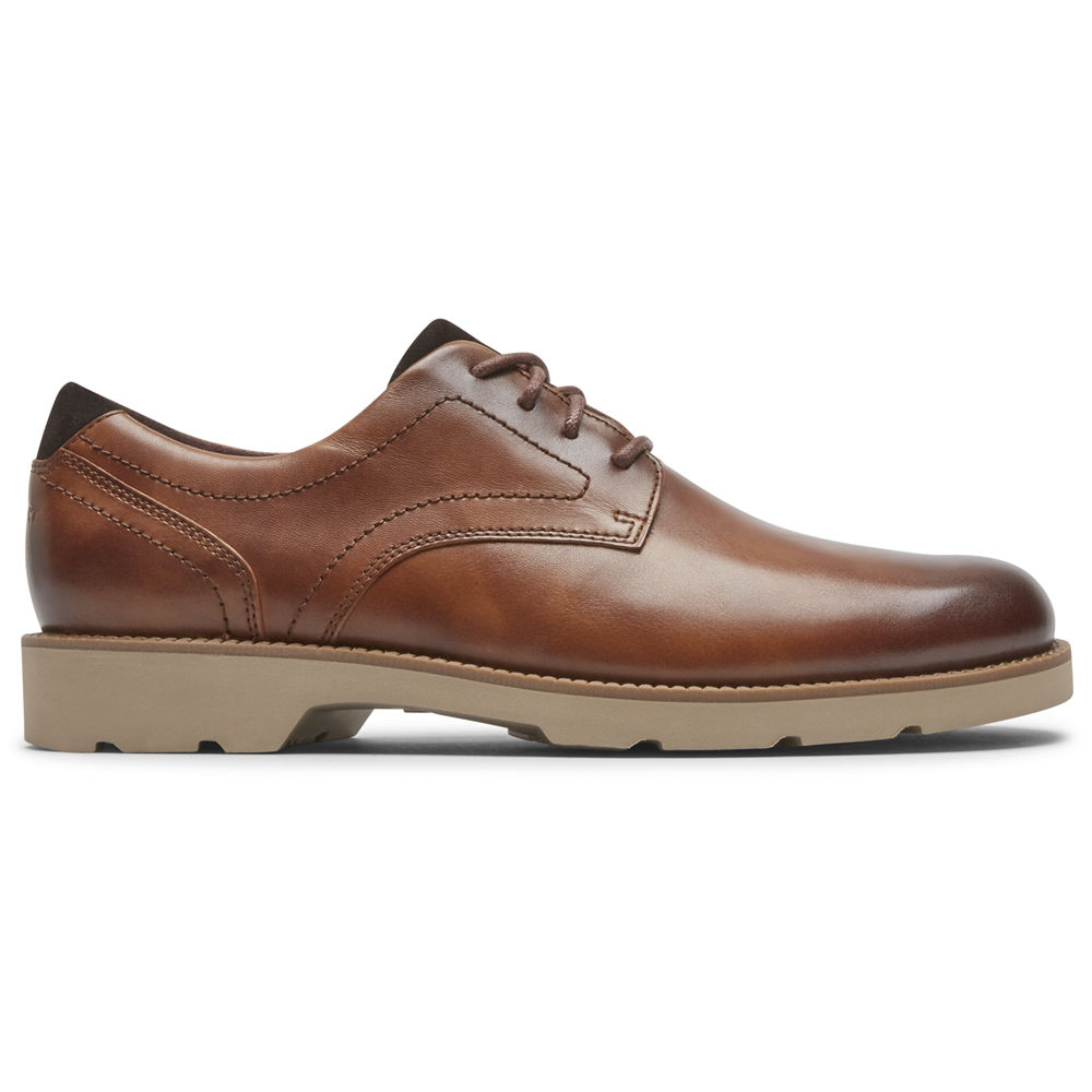 Rockport Singapore Mens Oxfords - Bradlee Plain Toe Brown - UB6238190